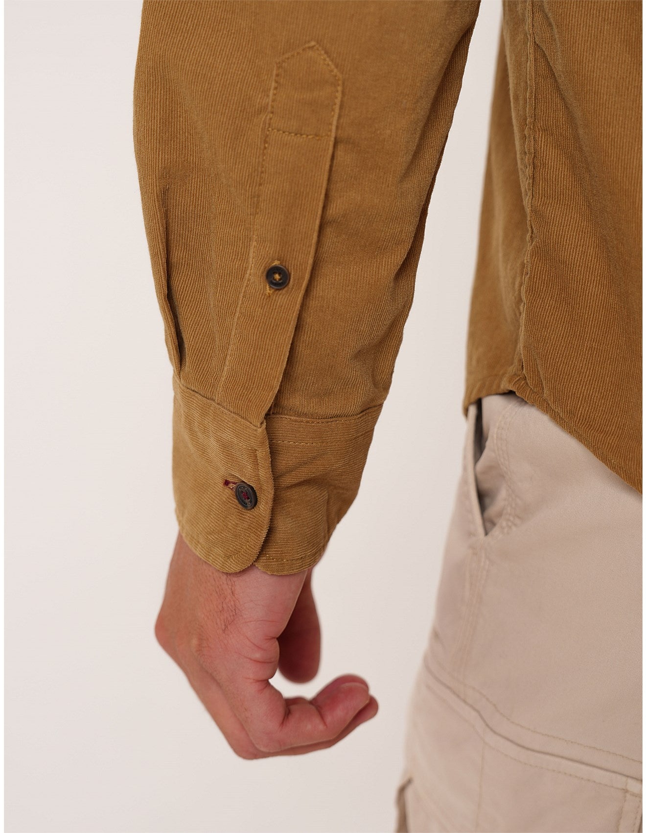 James Harper Western Cord LS Shirt Chai