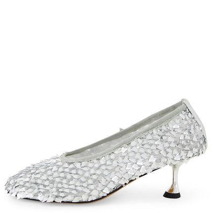 Mollini Amerli Pump Heels Silver Sequins