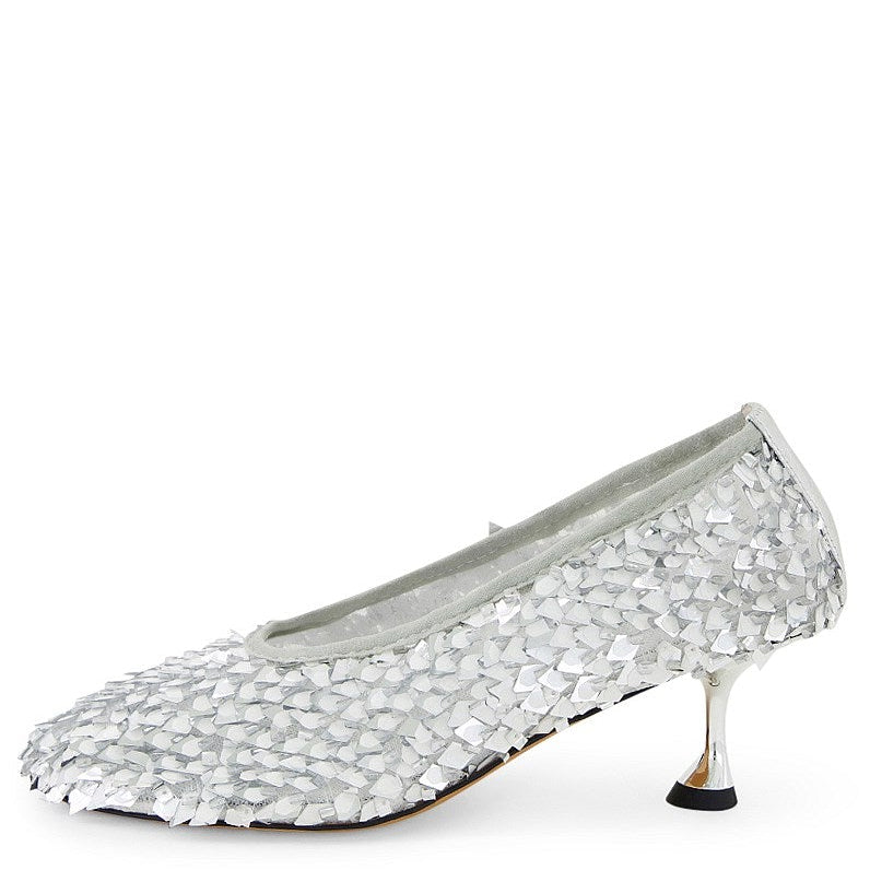 Mollini Amerli Pump Heels Silver Sequins