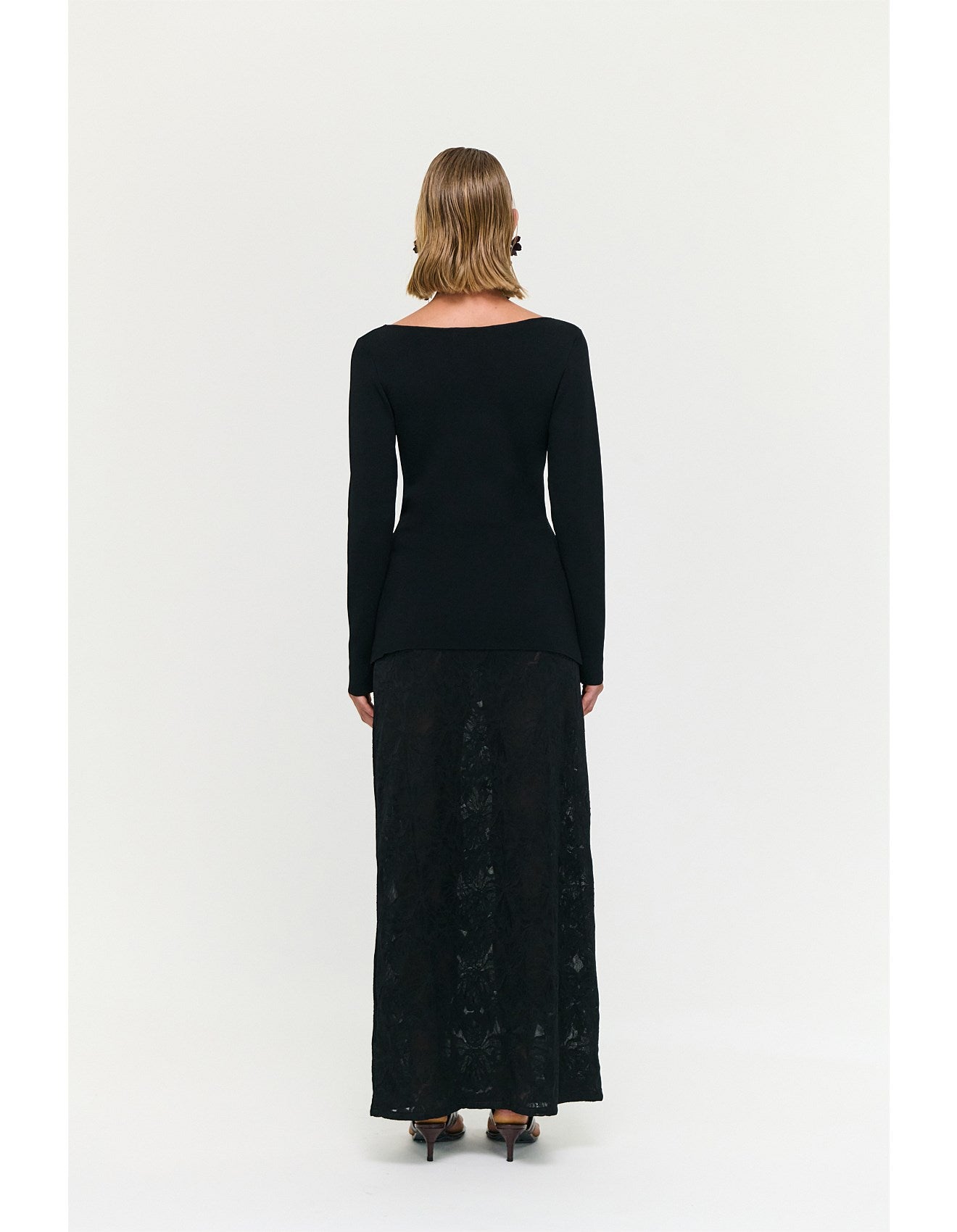 Staple The Label Miya Twist Knit Top Black