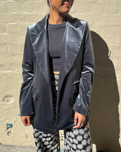 Load image into Gallery viewer, Italian Star Jets Velvet Jacket Grey
