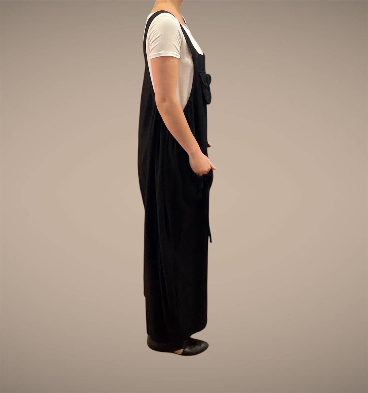 Tibet House AS41 Thick Cotton 3 Pocket Overalls Black