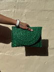 Free Spirit Australia Woven Clutch Green