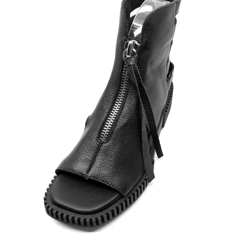 Django & Juliette Idaho Black/ Black Tumble Leather