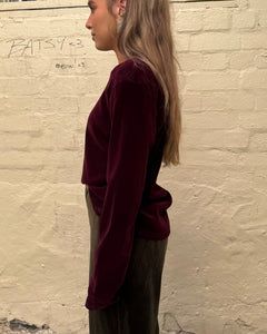 365 Days Velvet Underground Top Burgundy