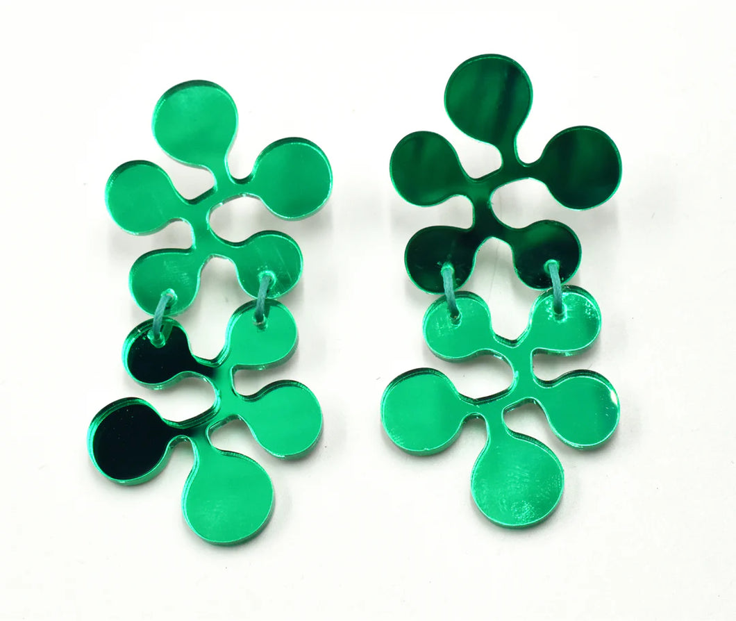 Christina Brampti Splatter Earrings Green
