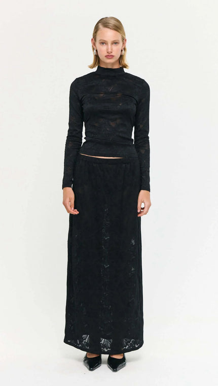 Staple The Label Astrid Lace Top Black