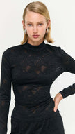 Staple The Label Astrid Lace Top Black
