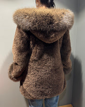 Load image into Gallery viewer, Cinnamon Creations F109 Fluffy Hooded Jacket Brown
