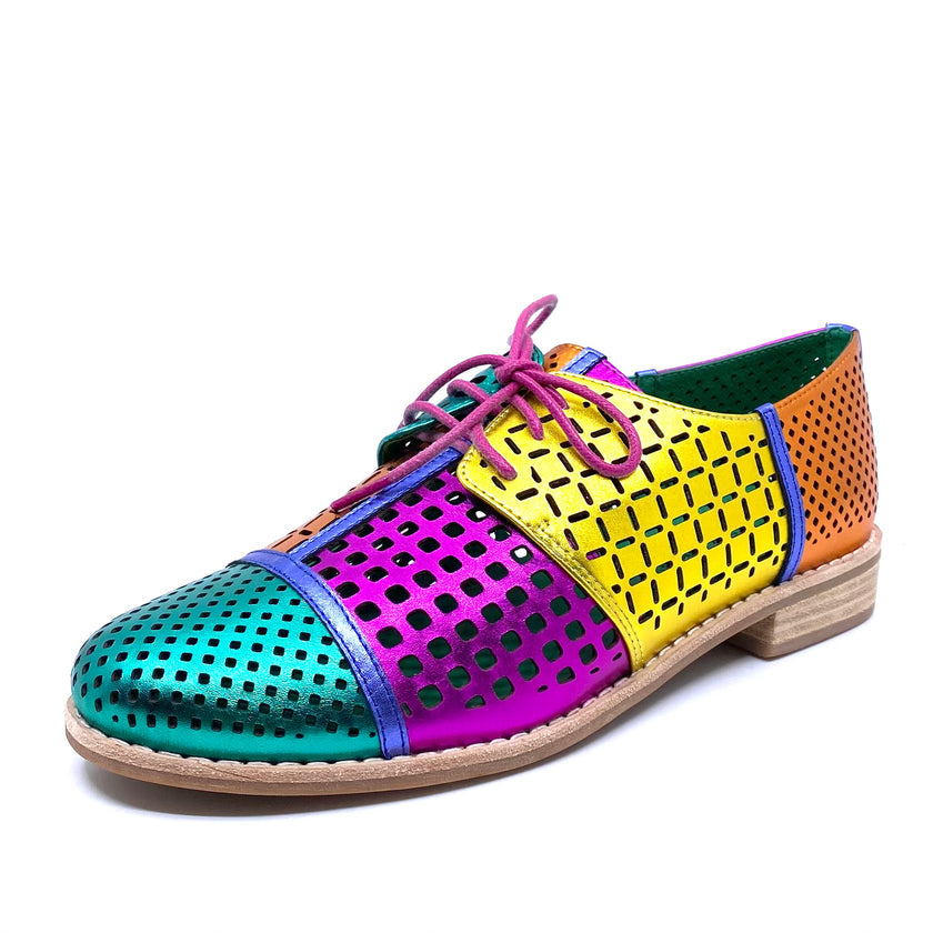 Django & Juliette Avert Bright Metallic Multi Leather