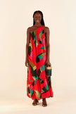 Farm Rio Red Heliconia Maxi Dress