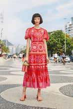 Load image into Gallery viewer, Farm Rio Red Summer Midi Dress
