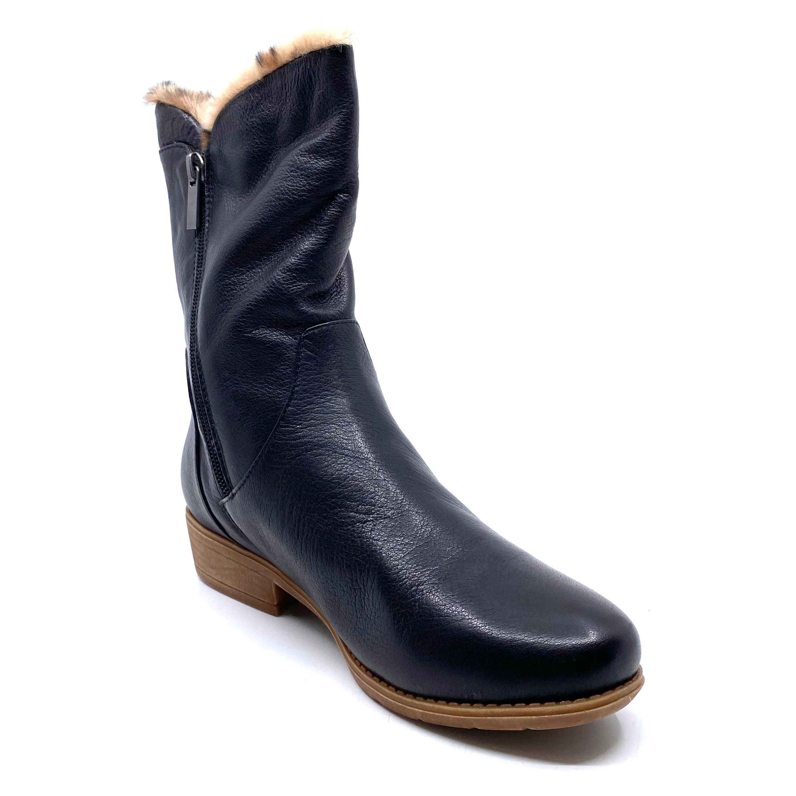 Django & Juliette Rudo New Black Leather Ocelot Fur