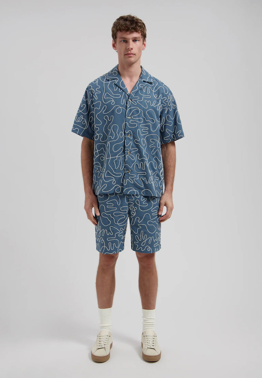 Dstrezzed Leo Resort Shirt Blue Fusion