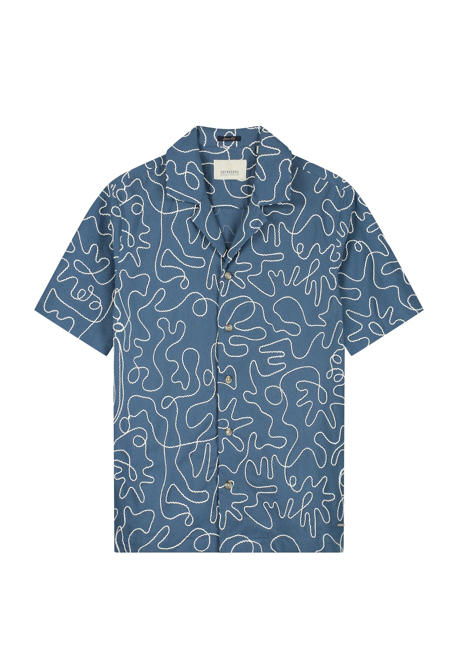Dstrezzed Leo Resort Shirt Blue Fusion