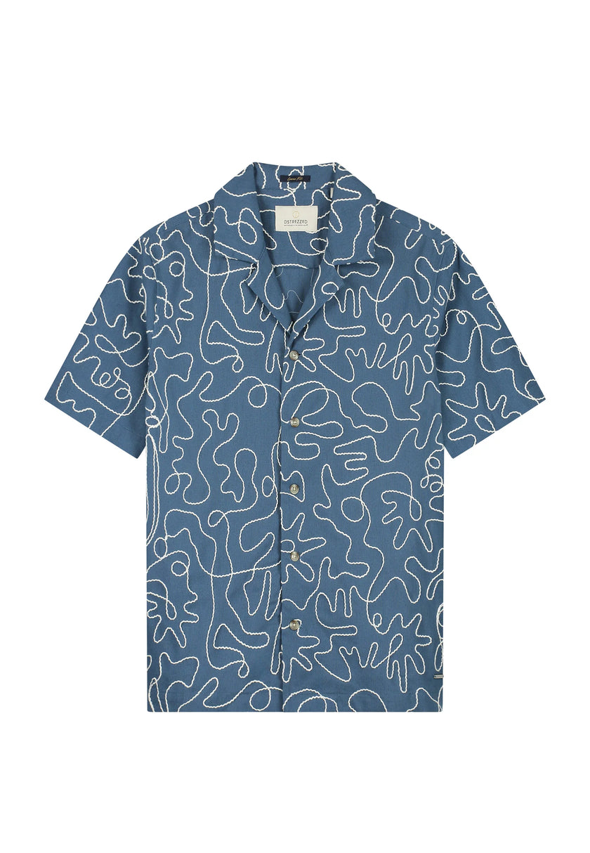 Dstrezzed Leo Resort Shirt Blue Fusion
