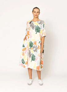 Two By Two Rosie Dress Coral Print