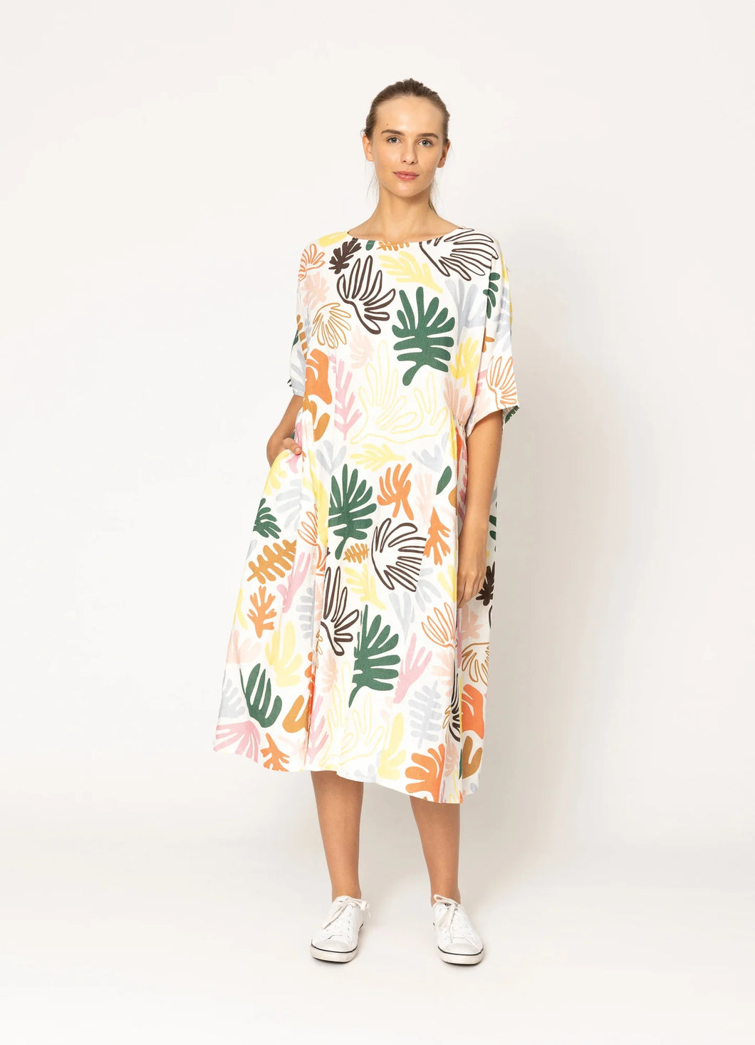 Two By Two Rosie Dress Coral Print