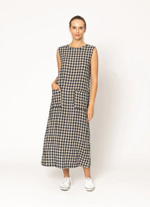 Two By Two Lulu Dress Navy Check