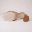 Bresley Sam Platform Heels Soft Gold Bow