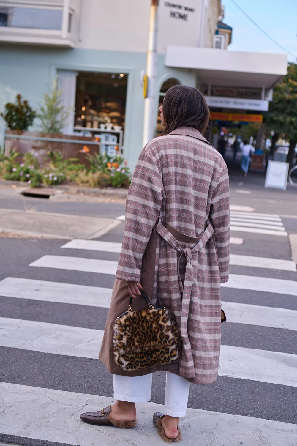 Barry Made Holmsen Trench Choc/ Camel Check