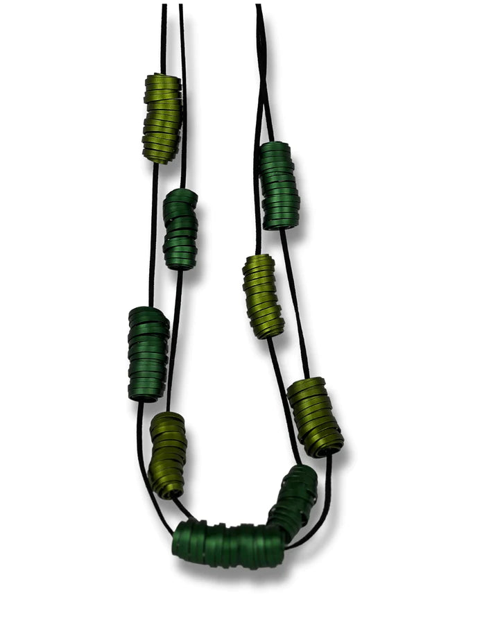 Monica Krexa Swirl Necklace Greens