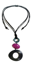 Cinnamon Creations 34757b Necklace Black/Green/Purple