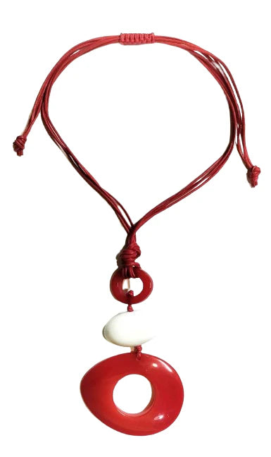 Cinnamon Creations 34757f Necklace Red/White