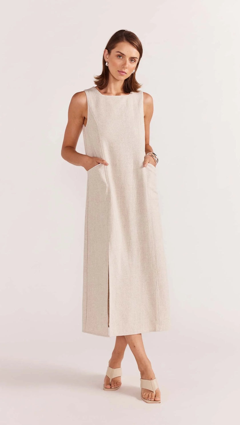 Staple The Label Alba Midi Dress Natural-Marle