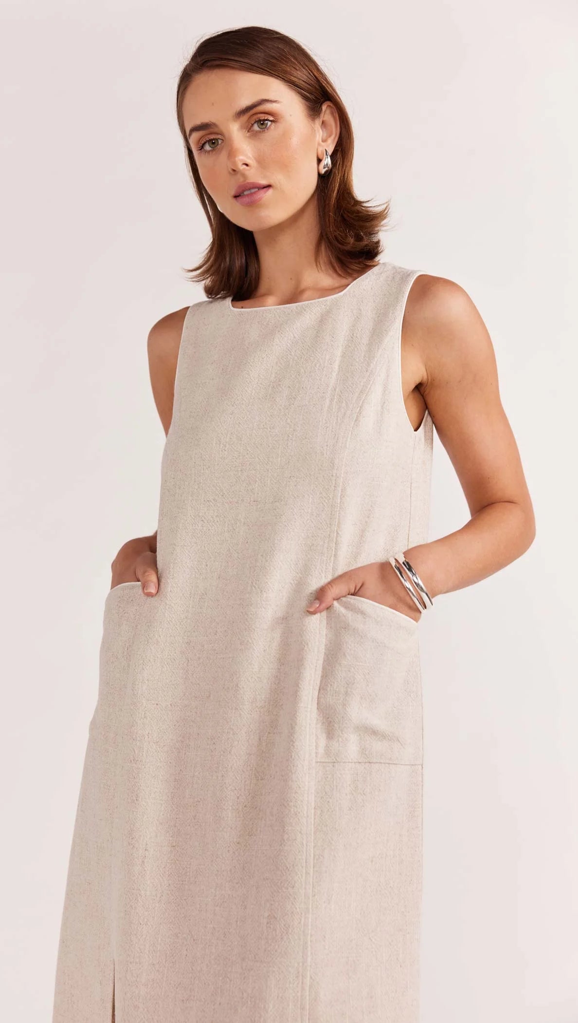 Staple The Label Alba Midi Dress Natural-Marle