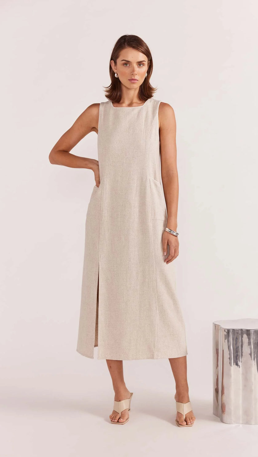 Staple The Label Alba Midi Dress Natural-Marle