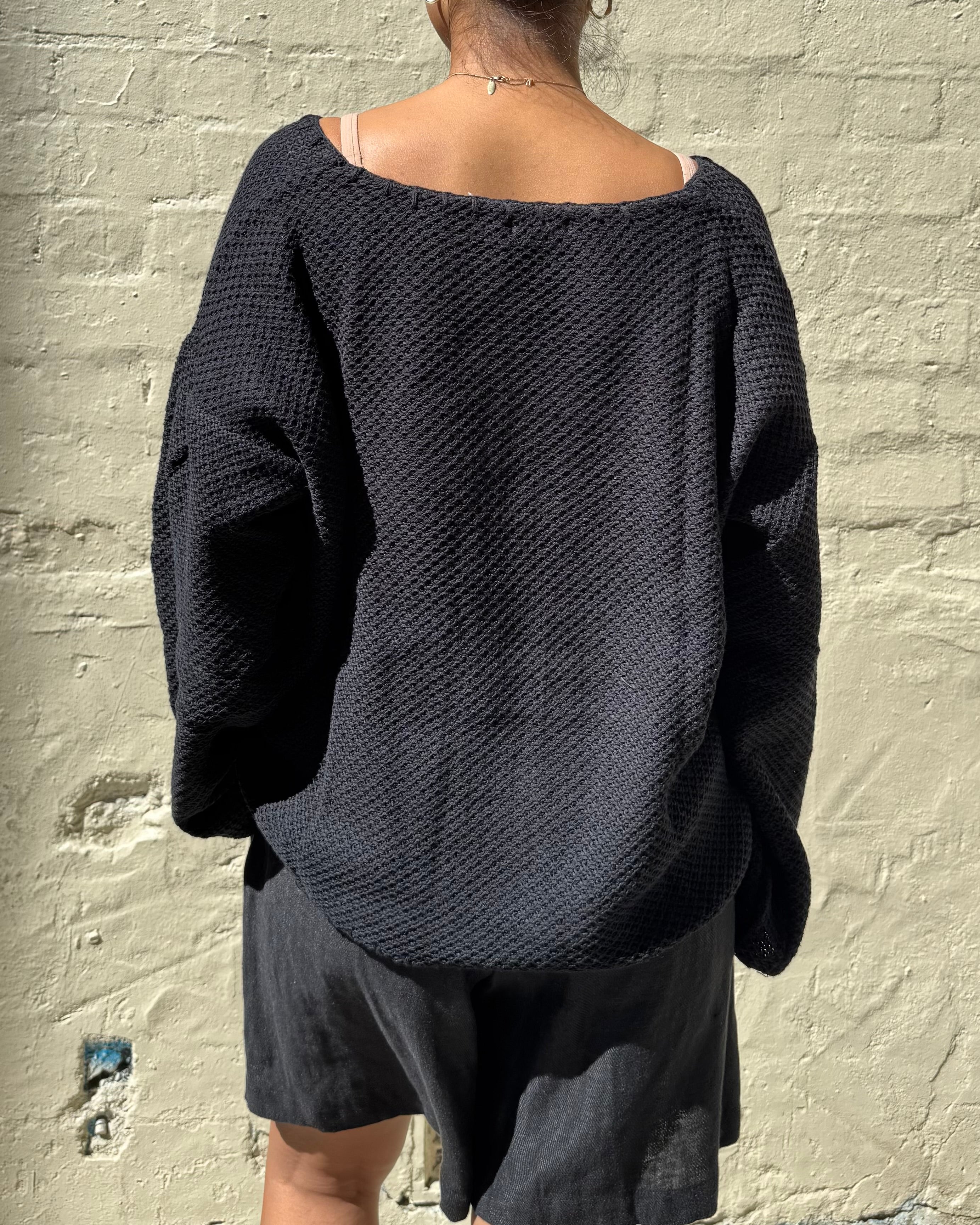 Milkman Waffle Knit Top Black