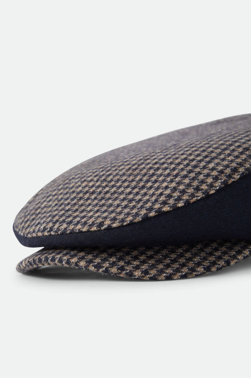 Brixton Hooligan Snap Cap Navy/Sand Houndstooth