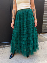 Load image into Gallery viewer, Trio Rouge Beth Tulle Skirt Green
