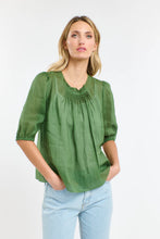 Load image into Gallery viewer, 365 Days Ariel Pintuck Top Kelly Green
