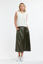 Load image into Gallery viewer, 365 Days Updated Dakota PU Skirt Khaki

