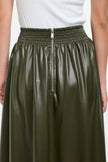 365 Days Updated Dakota PU Skirt Khaki