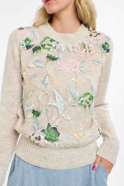 365 Days Lola Sequin Knit Natural