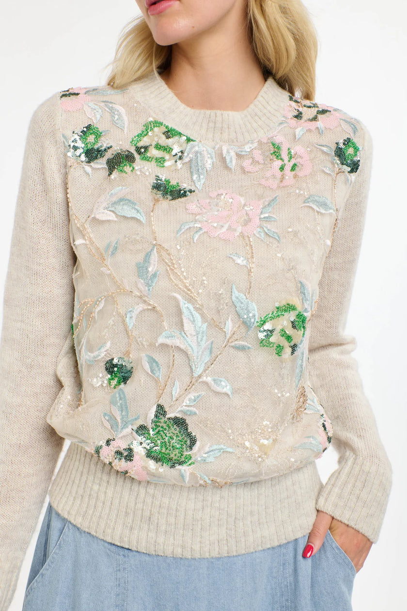 365 Days Lola Sequin Knit Natural