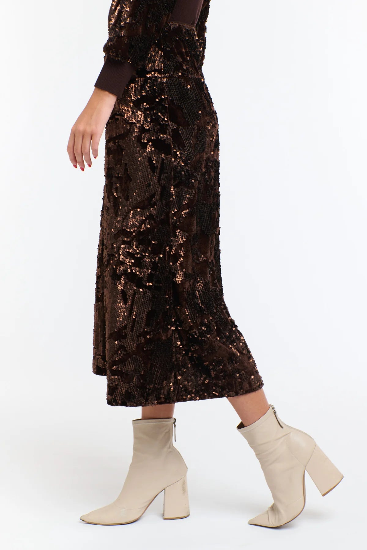 365 Days Sequins Skirt Copper