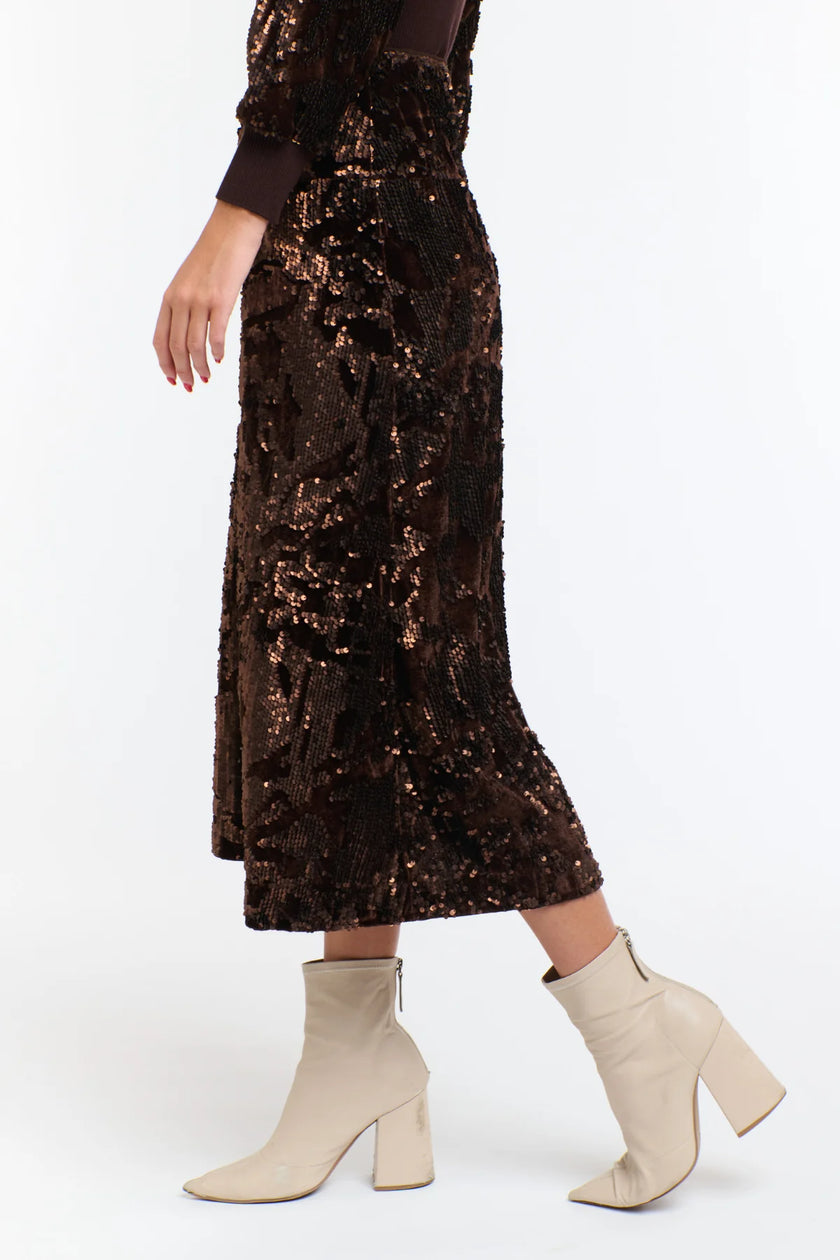 365 Days Sequins Skirt Copper