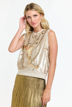 Load image into Gallery viewer, 365 Days Sequins Tank Pearl/Gold
