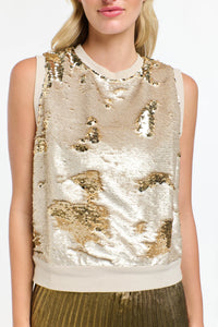 365 Days Sequins Tank Pearl/Gold