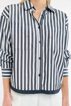 Load image into Gallery viewer, 365 Days Sydney Stripe Shirt White/Navy
