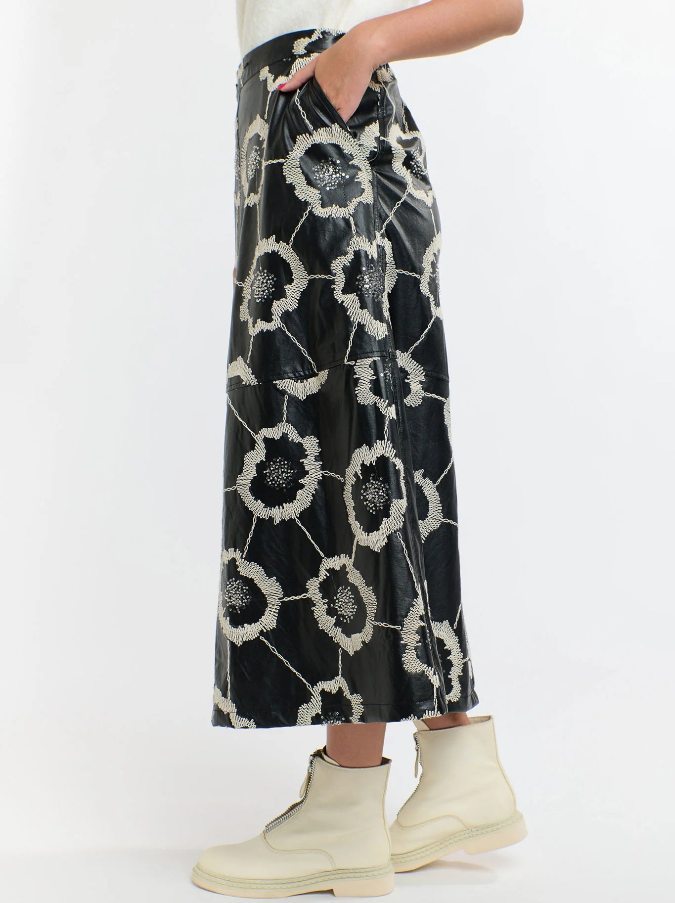 365 Days Florence PU Skirt Black