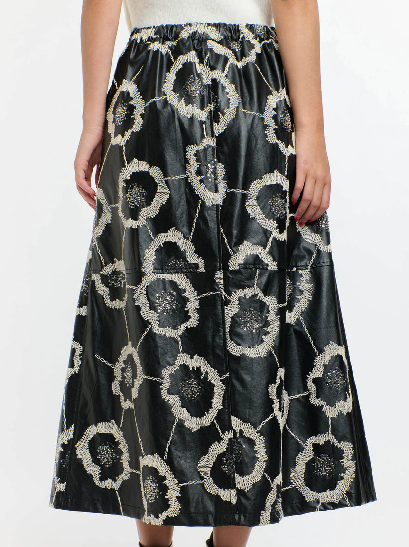 365 Days Florence PU Skirt Black