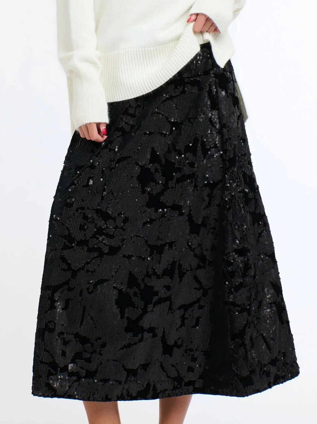 365 Days Sequins Skirt Black