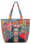 Dogo Vegan Leather Large Tote Bag Frida Kahlo in Letters Design