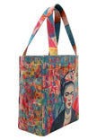 Dogo Vegan Leather Large Tote Bag Frida Kahlo in Letters Design