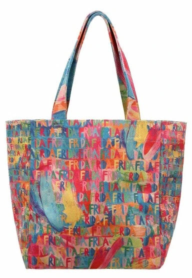 Dogo Vegan Leather Large Tote Bag Frida Kahlo in Letters Design